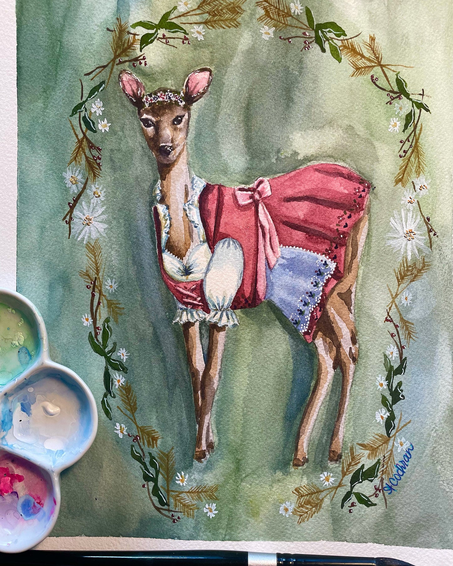 Deer in Dirndl