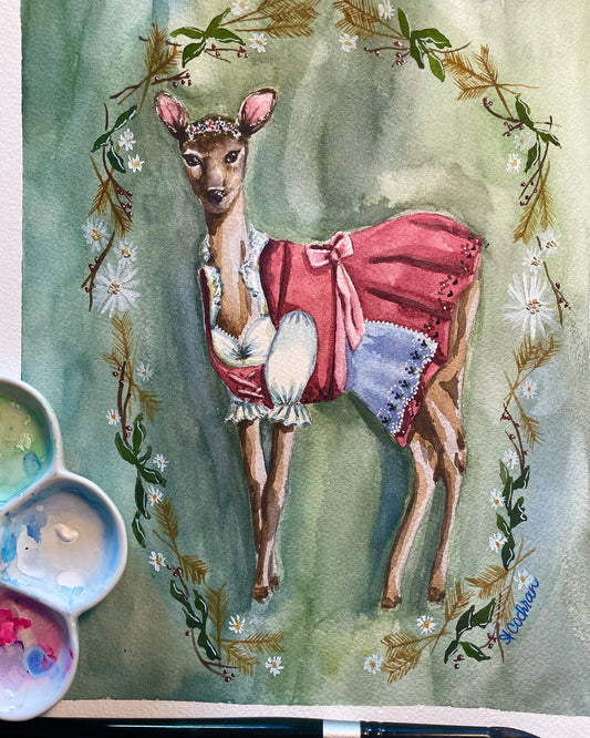 Deer in Dirndl