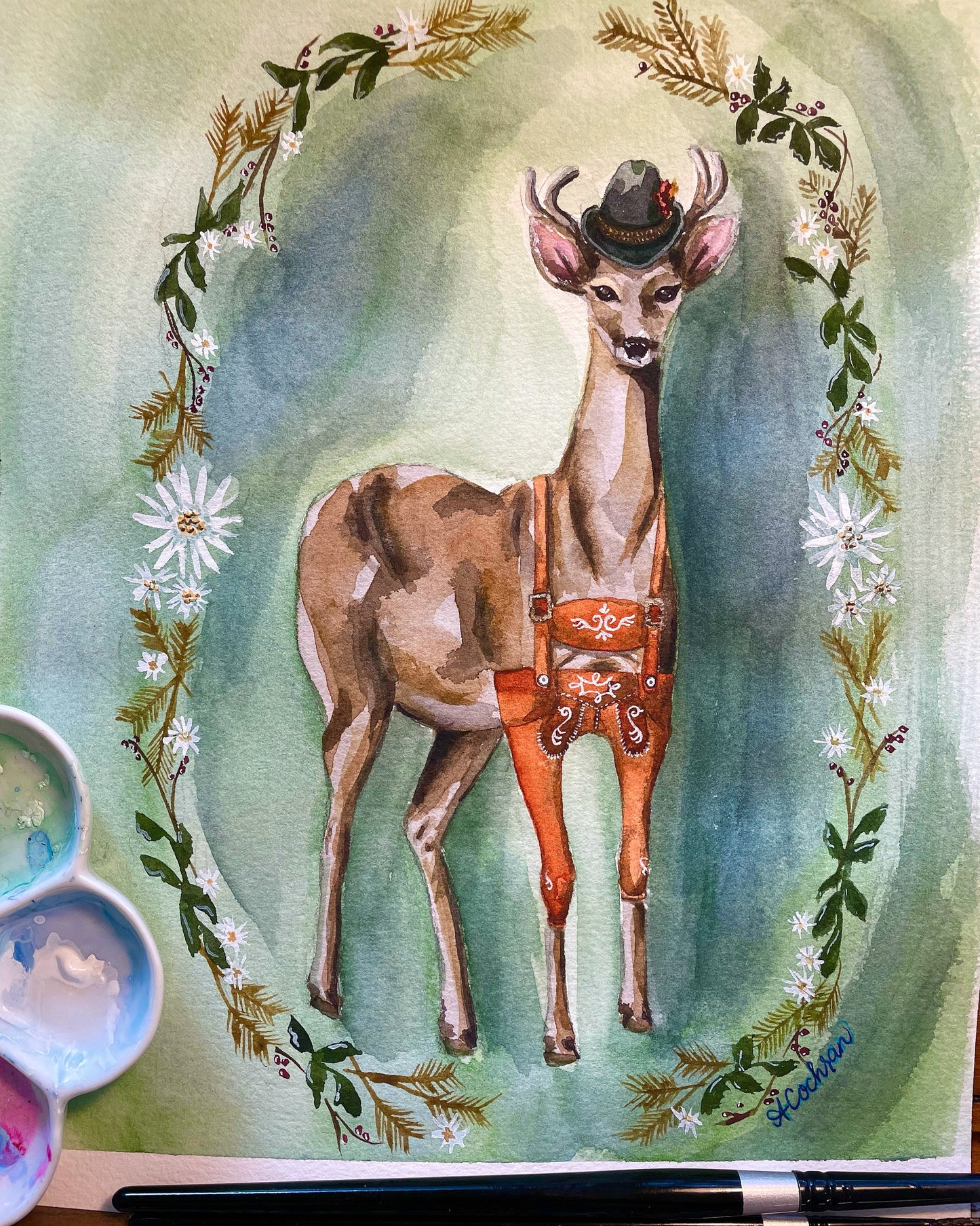 Deer in Lederhosen